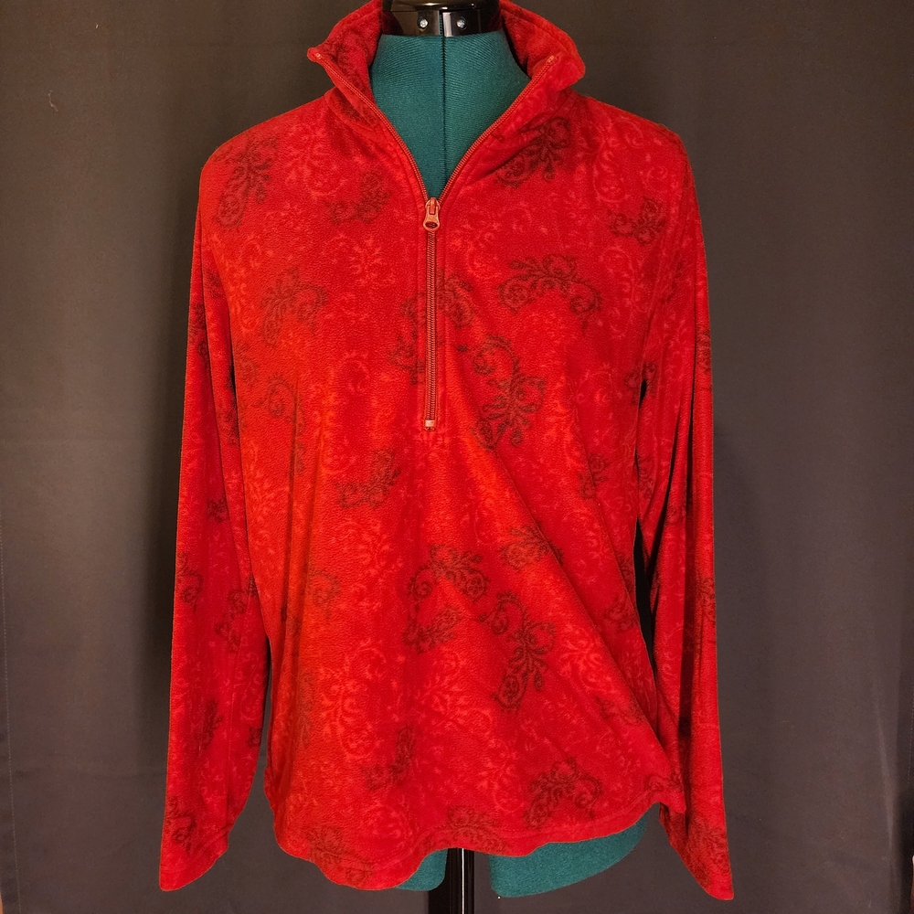 Laura Scott Red Patterned Fleece